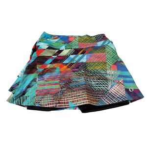 Dona Jo Skort Womens Size Small Multicolor Glide Built In Shorts Mini Stretch